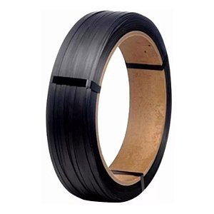 01 Rolo De Fita De Arquear Pp Preta 13mm - 5kg Aprox.700m