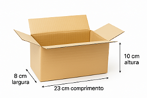 CAIXA DE PAPELÃO 23 X 08 X 10