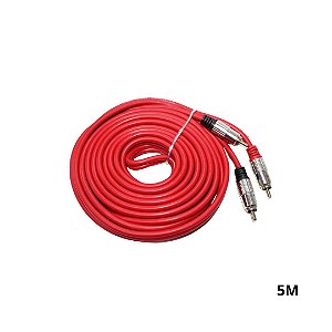 Cabo Rca KX3 Eco Vermelho Blindado Profissional - Tripla blindagem Trançado 5 MetroS