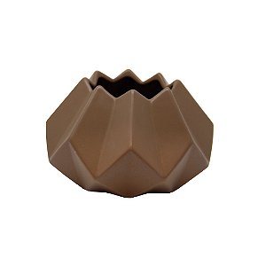 Vaso Decorativo Cerâmica Estrela Marrom