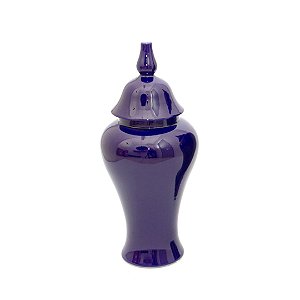 Pote Decorativo Cerâmica Azul Aladim Pequeno