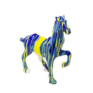 Escultura Decoração Decorativa Casa Resina Cavalo Color