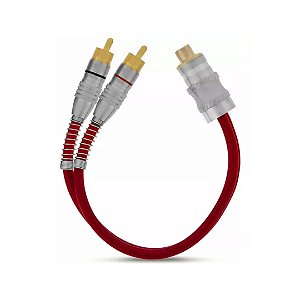Cabo Rca Y 2 Machos Vermelho para uso Automotivo