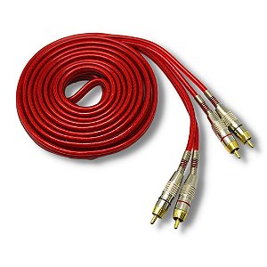Cabo RCA 5M Vermelho D-LUX para uso Automotivo