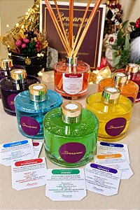 Difusor Mágico 7 Chakras - Equilíbrio com Cristais, óleos essenciais e florais de Saint Germain (com opção de Refil)