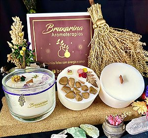 Vela Pote Vidro com óleos essenciais e florais de Saint Germain - com opção de refil