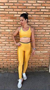 Conjunto colors dourado e verde