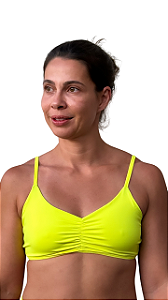 Top beach amarelo neon