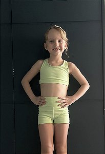 top infantil nadador verde pixy