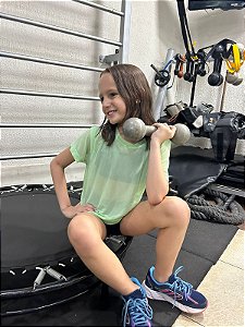 blusa infantil tule verde agua