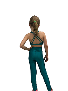 top infantil glam verde