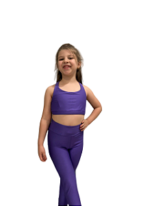 top infantil glam roxo