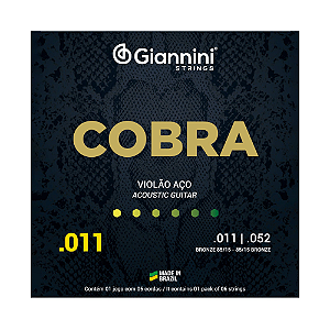 ENCORDOAMENTO GIANNINI COBRA VIOLÃO AÇO 011