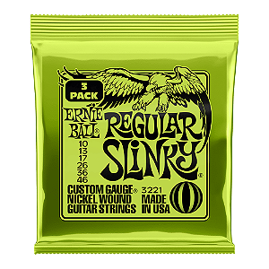 ENCORDOAMENTO ERNIE BALL GUITARRA 010 REGULAR SLINKY