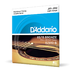 ENCORDOAMENTO D'ADDARIO VIOLÃO AÇO 011 EZ910B