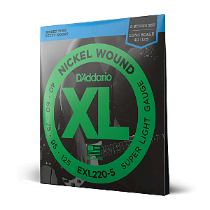 ENCORDOAMENTO D'ADDARIO EXL220-5 CONTRABAIXO ELÉTRICO 5 CORDAS