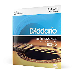 ENCORDOAMENTO D'ADDARIO VIOLÃO AÇO 12C EZ940