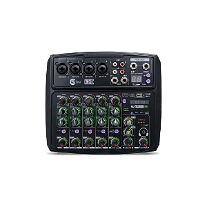 MESA DE SOM CUSTOM SOUND 6 CANAIS CMX06 PRETA
