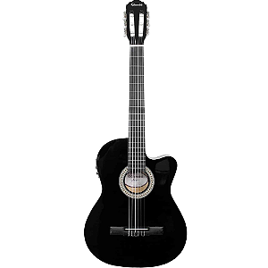VIOLÃO GIANNINI ELETROACÚSTICO FLAT NYLON NF14 BK