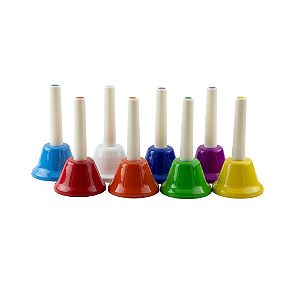 CONJUNTO DE SINOS AFINADOS CONCERT COLORIDOS COM 8