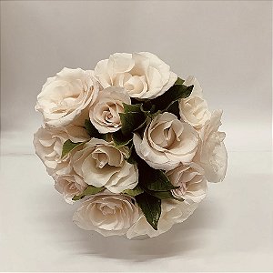 Buquê de 10 rosas Rosa com folhagem