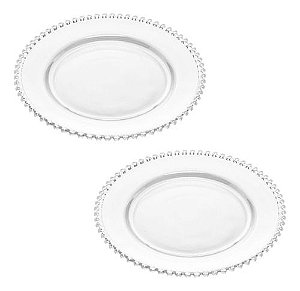Kit 2 Pratos 28cm Rasos Almoço Jantar