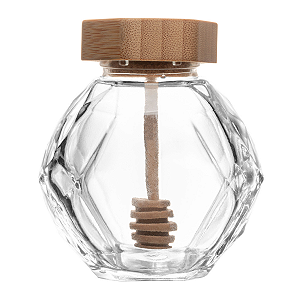 Meleira Portal Mel com Pegador Tampa Bambu 200ml Wolff