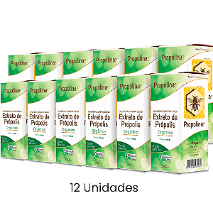 CAIXA 12 UNIDADES PROPOLINA L3 - EXTRATO DE PRÓPOLIS VERDE PRONTO PARA USO - ORGÂNICO - 250ML