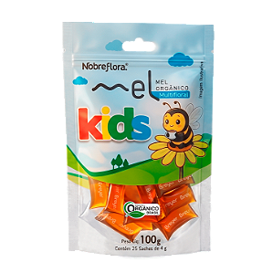 NOBREFLORA KIDS - MEL MULTIFLORAL SACHÊ - ORGÂNICO - 100G