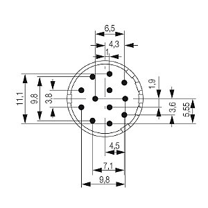 Inserto Porta Contato Sai-M23-Be-12-17Mm 1224210000 Weidmuller Conexel