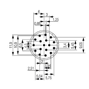 Inserto Porta Contato Sai-M23-Se-17-F 1224320000 Weidmuller Conexel