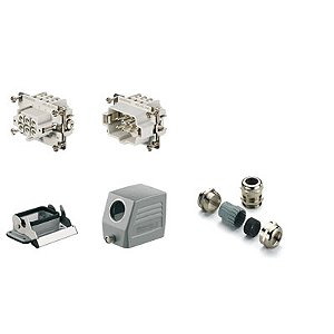 Tomada Hdc Conjunto He 06.100 1712460000 Weidmuller Conexel