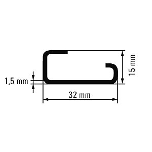 Trilho Ts 32X15 2M/St/Zn 0122800000 Weidmuller Conexel