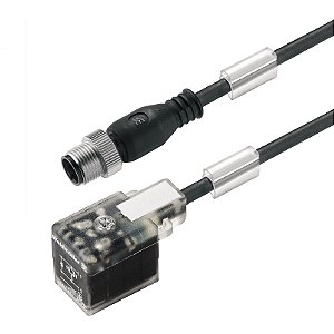 Cabo Com Conector P/ Valvula Sail-Vsb-M12G-3.0U 9457680300 Weidmuller Conexel