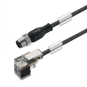 Cabo Com Conector P/ Valvula Sail-Vsc-M12G-5.0U 9457400500 Weidmuller Conexel