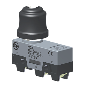 Microrutor Básico 16A, 1Na+1Nf, Botão Protegido Para Painel, Terminal Parafuso Com Arruela Autorretrátil M3X Kap
