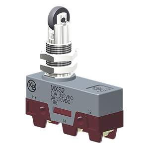 Microrutor Básico Corrente Contínua Contato Na+Nf Atuador Botão C/ Rolete Transversal P/ Painel C/ Grande Percurso Suple MXS2 Kap