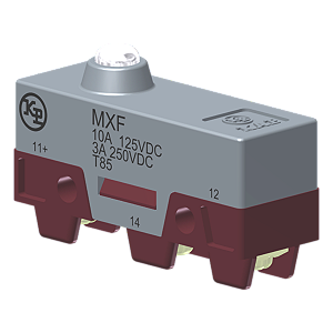 Microrutor Básico Corrente Contínua Contato Na+Nf Atuador Botão Curto C/ Pequeno Percurso Suplementar Terminal Parafuso MXF Kap