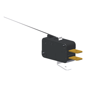 Microrutor Miniatura 15A, 1Na+1Nf, Alavanca Extra Longa, Terminal Faston 6,3X0,8Mm MV7G7FF1 Kap