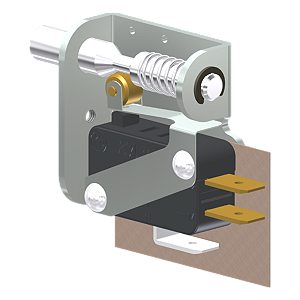 Microrutor Miniatura 15A, 1Na+1Nf, Botão Para Portas, Terminal Faston 6,3X0,8Mm MV7ZFA1 Kap