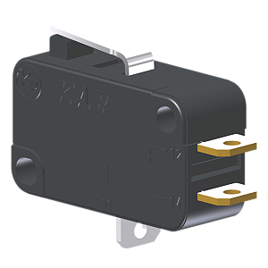 Microrutor Miniatura 5A, 1Na+1Nf, Alavanca Curta, Terminal Solda MV3G1IC1 Kap