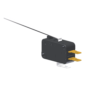Microrutor Miniatura 5A, 1Na+1Nf, Alavanca Extra Longa, Terminal Faston 4,8X0,5Mm MV3G7CA1 Kap