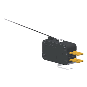 Microrutor Miniatura 5A, 1Na+1Nf, Alavanca Extra Longa, Terminal Faston 6,3X0,8Mm MV3G7FA1 Kap