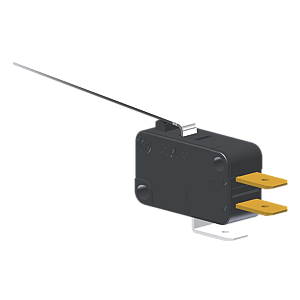 Microrutor Miniatura 5A, 1Na+1Nf, Alavanca Longa, Terminal Faston 6,3X0,8Mm MV3G6FA1 Kap