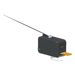Microrutor Miniatura 5A, 1Na, Alavanca Extra Longa, Terminal Faston 6,3X0,8Mm MV3G8DA1 Kap