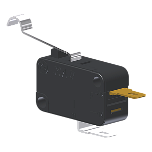 Microrutor Miniatura 5A, 1Nf, Alavanca Curta Com Rolete Simulado, Terminal Faston 4,8X0,5Mm MV3D2BA1 Kap