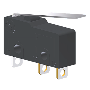 Microrutor Subminiatura 5A, 1Na+1Nf, Alavanca Flexível Curta, Terminal Solda MM1E2NS Kap