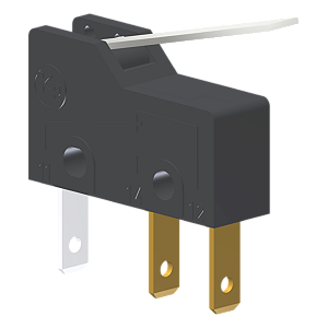 Microrutor Subminiatura 5A, 1Na+1Nf, Alavanca Rígida, Terminal Faston 2,8X0,5Mm MM2G4NF Kap