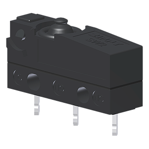 Microrutor Subminiatura Protegido 10A Contato Na+Nf Atuador Pino Terminal Circuito Impresso MMP1ANI Kap