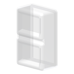 Capa Protetora P/ Botão Duplo Moldura Quadrada P/ Furo 22Mm C9DAK Kap